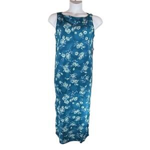 VTG NWT Melissa Harper y2k size 10 blue floral maxi dress‎ cottage coquette boho
